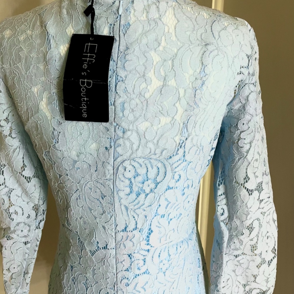 NWT Jack By BB Dakota, boutique blue lace, dress size 4
